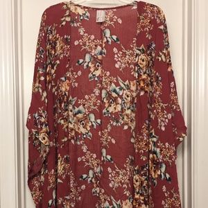 Pink and Floral Kimono